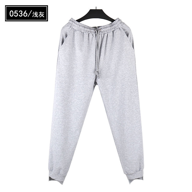0536薄款卫裤女士棉休闲九分裤宽松哈伦裤女春夏季小个子运动裤