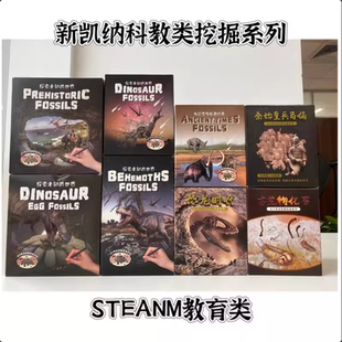 新凯纳儿童恐龙化石水晶挖宝藏玩具盲盒男女孩子考古挖掘玩具礼物