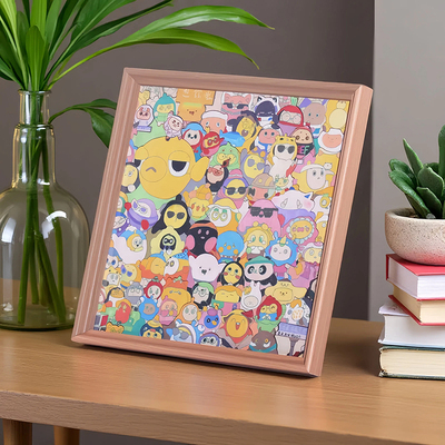 蛋仔派对木质diy手绘拼图网红涂鸦可填色不规则异形相框拼图儿童