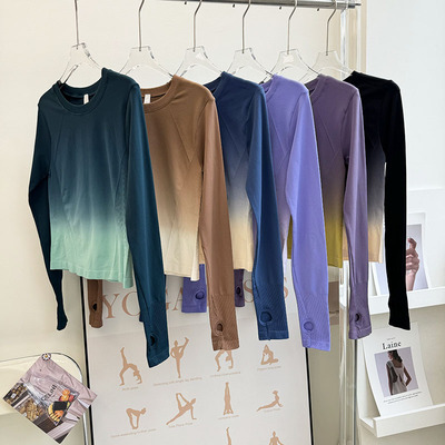 上衣瑜伽运动弹力跑步速干t恤