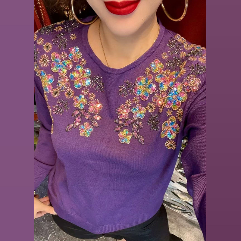 2025春季新款中年女装时尚洋气妈妈装高品质冰麻针织上衣减龄小衫,女装/女士精品,毛针织衫,淘宝优惠券,粉丝福利购,淘宝优惠卷