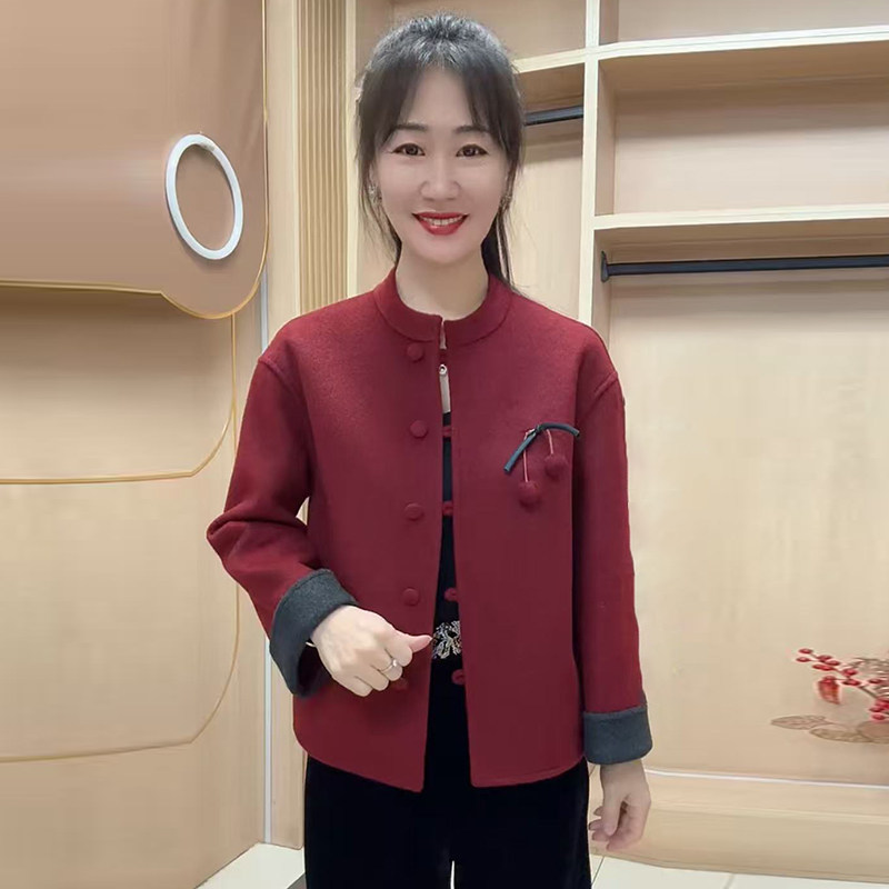 高品质！时尚双面呢小香风外套女