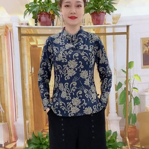 2023秋冬新款中老年妈妈装宽松加绒加厚T恤衫修身打底衫大码上衣