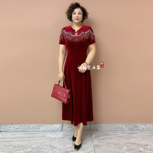 高品质！喜妈妈结婚礼服旗袍长裙