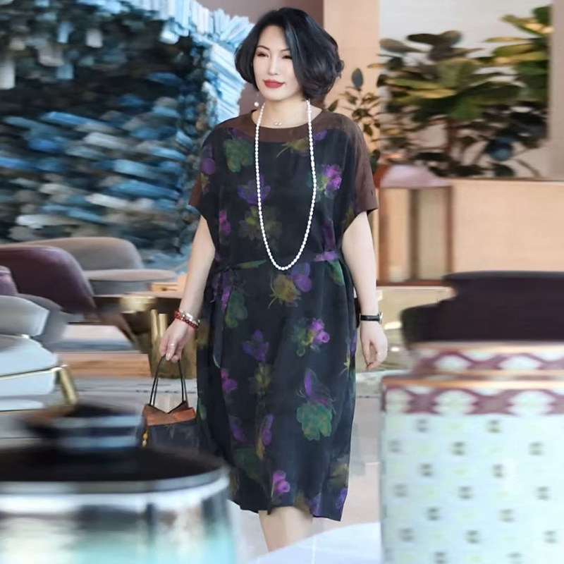 欧货高端妈妈连衣裙减龄长裙