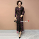 大码 高贵气质妈妈连衣裙显瘦洋气2025春季 新款 收腰遮肚减龄长裙子