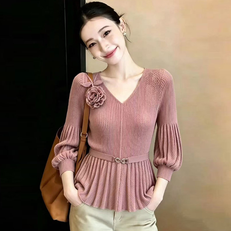 高品质！时尚妈妈立体花上衣小衫