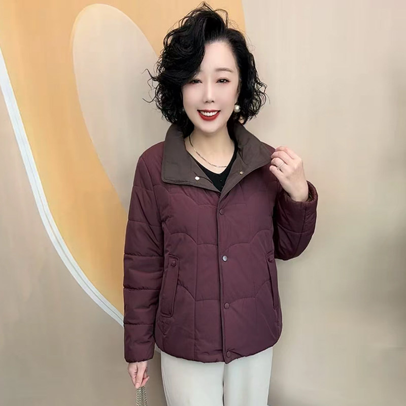 高品质!中老年妈妈短款驼绒棉服