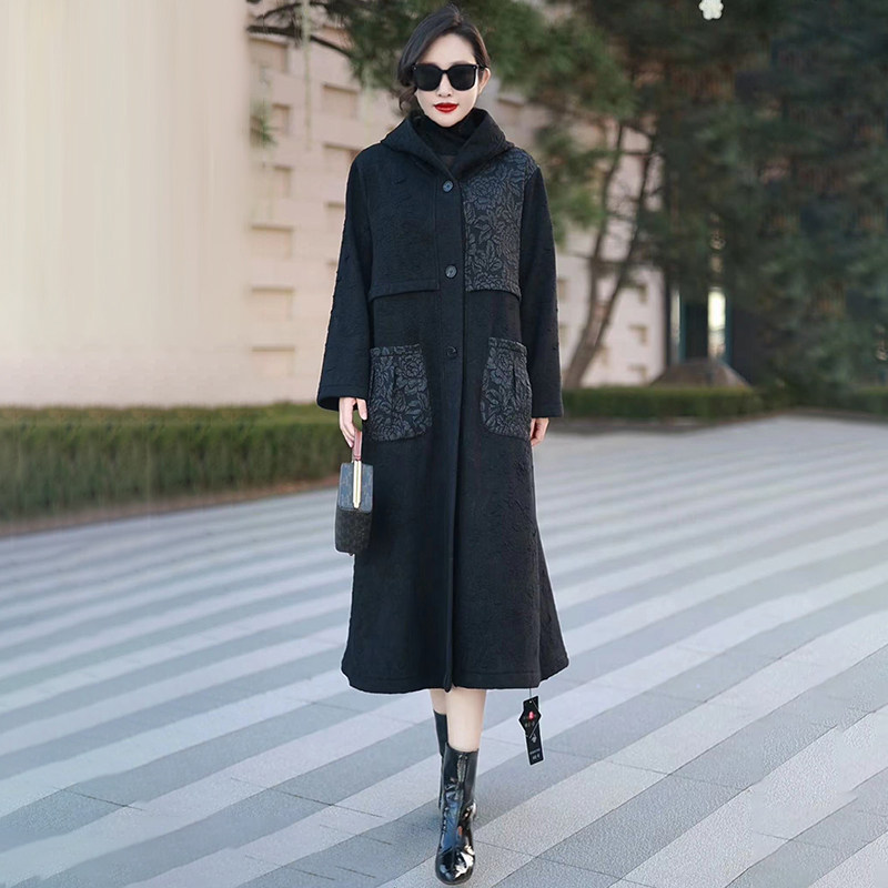 加绒保暖妈妈风衣外套气质大衣女
