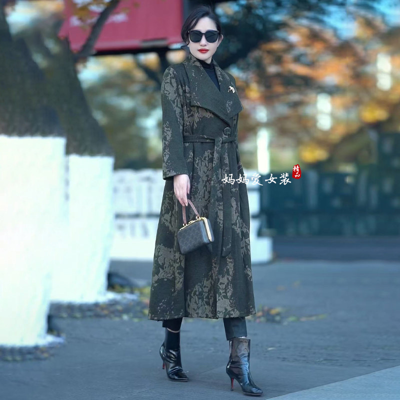 欧货秋冬新款高端复古优雅洋气名媛休闲长款大衣200斤风衣外套女,女装/女士精品,风衣,淘宝优惠券,粉丝福利购,淘宝优惠卷