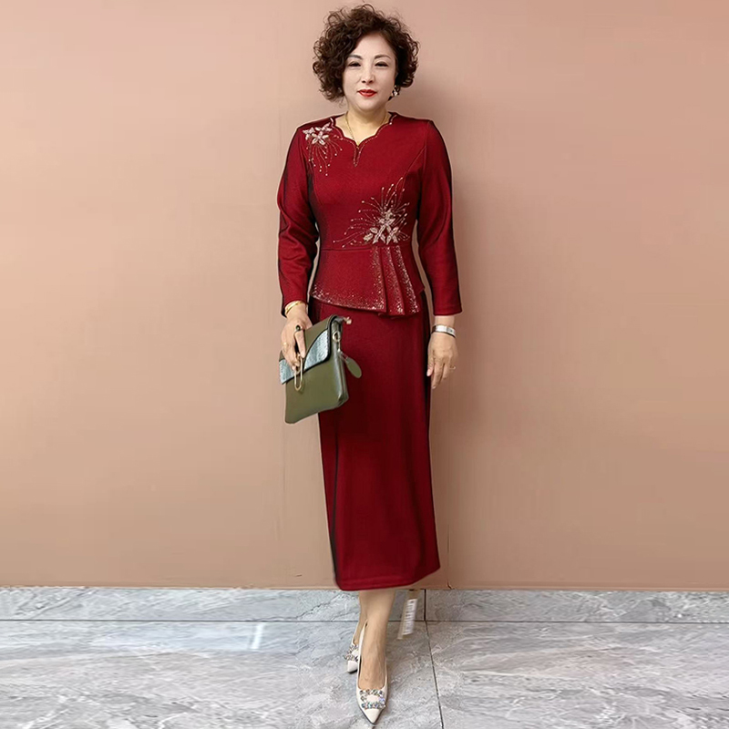 气质妈妈装婚宴礼服结婚喜服喜婆婆2025秋季新款高端年轻高贵旗袍
