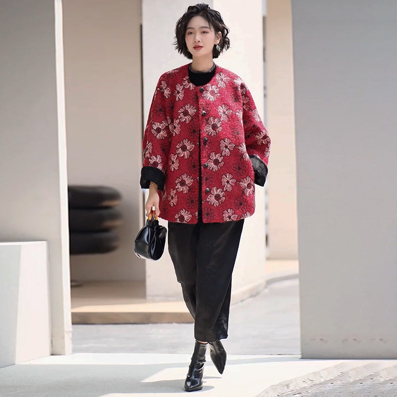高品质！重工艺全刺绣宽松厚外套