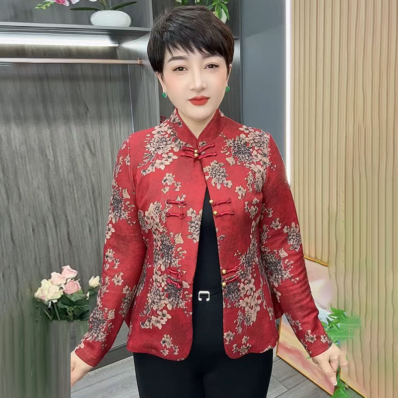 高品质！中年妈妈加绒保暖旗袍衫