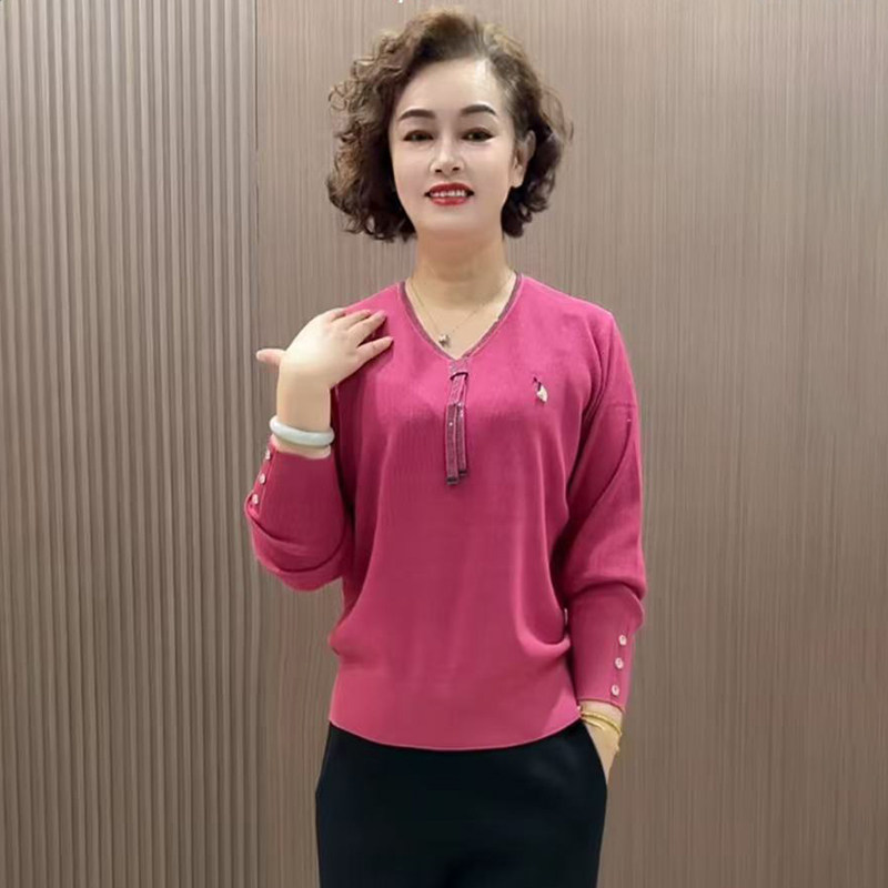 高贵妈妈针织小衫时尚打底衫毛衣
