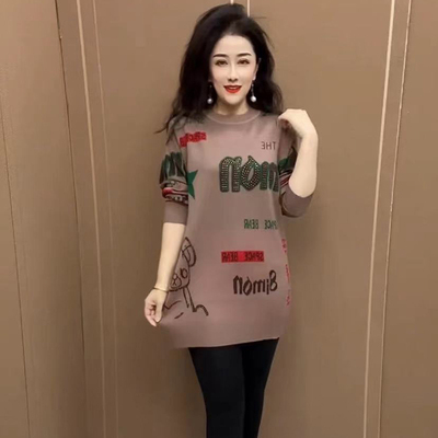 时尚字母大版针织衫时尚打底衫女