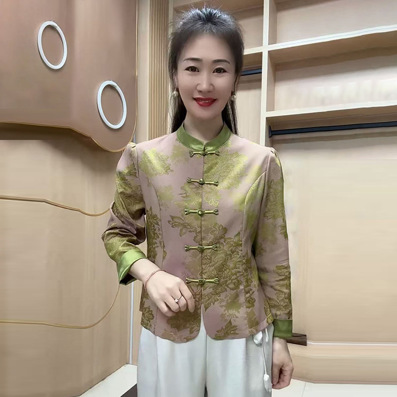 新中式复古民族风妈妈上衣小衫女