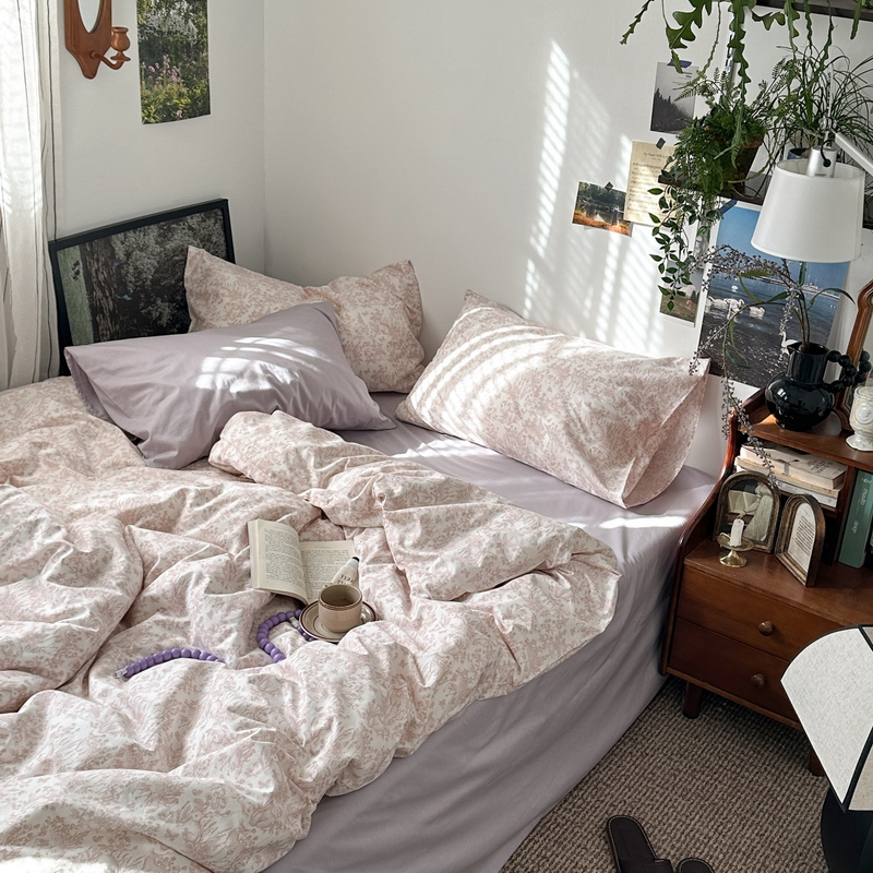 小碎花四件套全棉床单床笠田园风