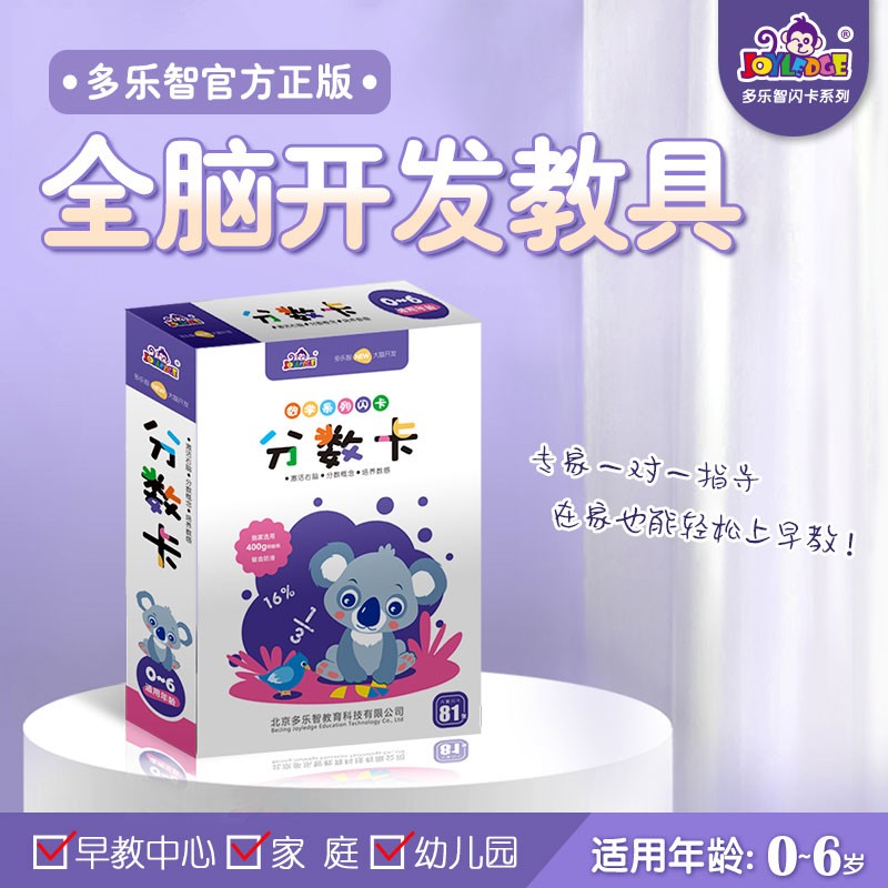 闪卡多乐智分数儿童大脑开发教具