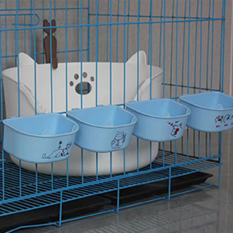 宠物塑料挂碗 宠物喝水喂食悬挂式碗 猫咪碗狗狗食盒食具笼子