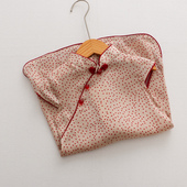 儿童雪纺皱点点旗袍女童中国风连衣裙2026新款 宝宝小旗袍 夏季