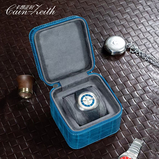 小牛皮表盒便携式手表收纳盒真皮表包机械表盒子珠宝手链收藏饰品