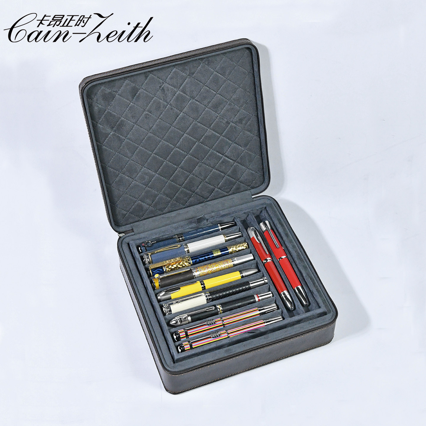 真皮钢笔收纳盒笔盒珠宝首饰收藏保护盒手链项链名笔饰品防震抗摔