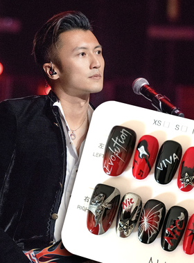 手绘穿戴甲谢霆锋演唱会应援