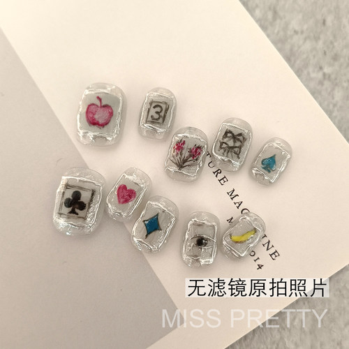 金属感小众ins脏甲短款穿戴甲