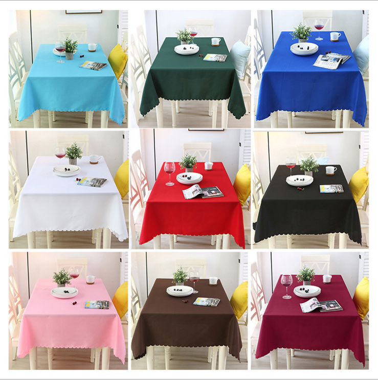 热销酒店餐厅婚庆纯色长方形桌布台布饭店餐桌宴会茶几布圆形会议