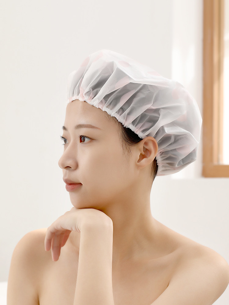 JAPANESE SHOWER CAP WOMENS WATERPROOF BATH FASHION ADULT SHOWER BATH KITCHEN ANTI-OIL SMOKE HAIR HAT SHAMPOO BATH CAP