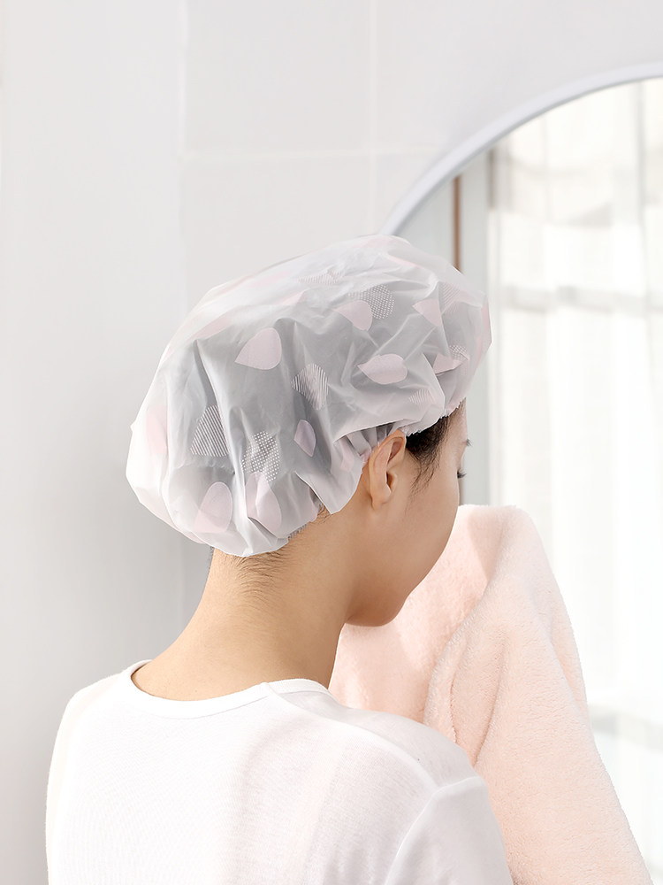 JAPANESE SHOWER CAP WOMENS WATERPROOF BATH FASHION ADULT SHOWER BATH KITCHEN ANTI-OIL SMOKE HAIR HAT SHAMPOO BATH CAP