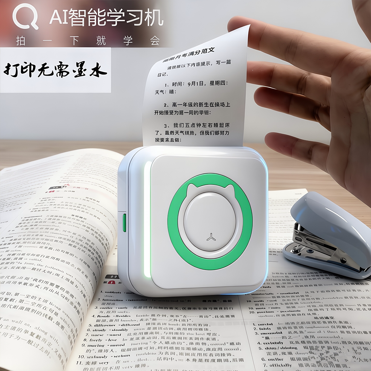 【AI作业机】勋尘高清错题打印机迷你标签喵喵小照片咕咕学生手账图片