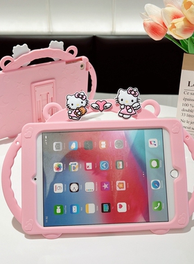 hellokitty ipad保护壳2019ipad2/3 mini4 5 2020 air2 10.9 2017/2018 9.7 pro11 air1 2022 10代支架硅胶套