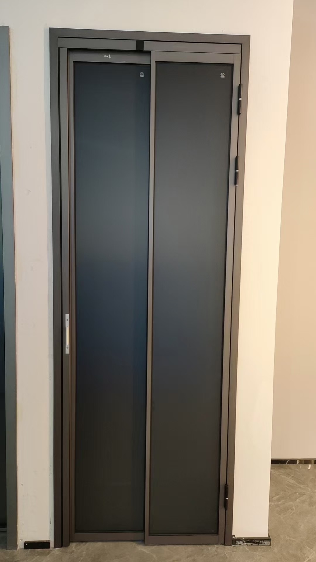 定制极窄pt门厨房阳台卫生间移门钛镁铝合金玻璃隔断吊轨平开门