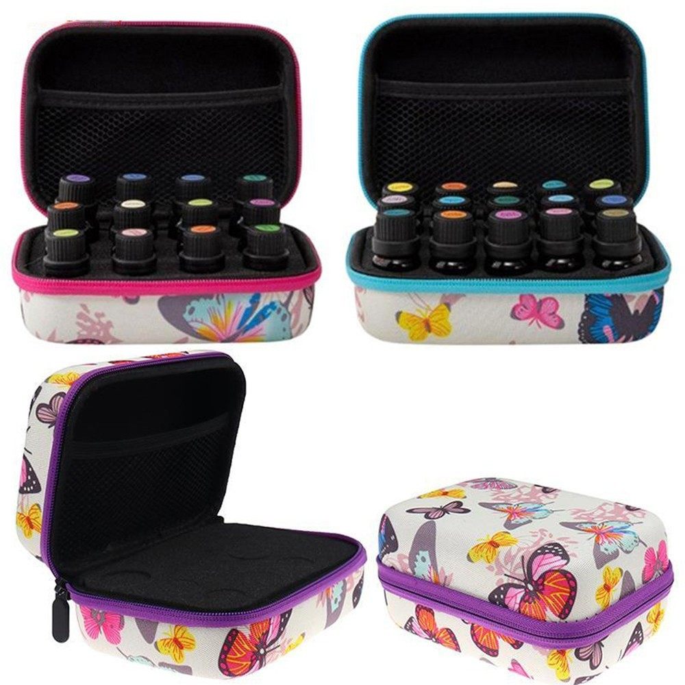 精油收纳包12格15mlEVA精油盒15格10ml便携旅行出差分格防震