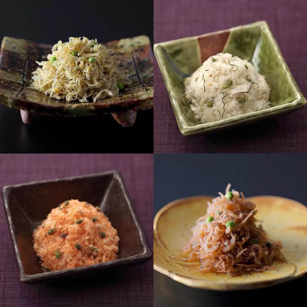 日本 下鸭茶寮 京都山椒梅子小鱼干 鲷鱼松 鲑鱼松 拌饭料