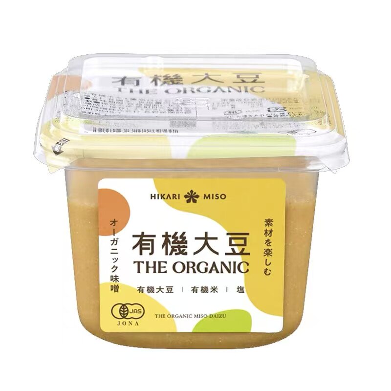 日本 ひかり味噌 味道丰富醇厚 大豆完熟味增减盐 400g