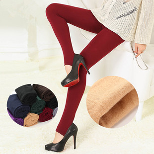 连丝袜女加绒加厚带洞踩脚打底裤 薄款 女装 秋冬加绒加厚外穿打底裤