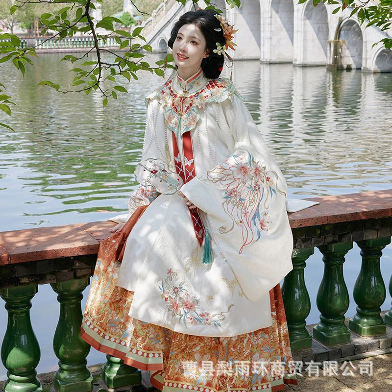 原创明朝汉服汉服女灵花碟明制立领长衫马面裙云肩绣花日常款,女装/女士精品,汉服套装,淘宝优惠券,粉丝福利购,淘宝优惠卷