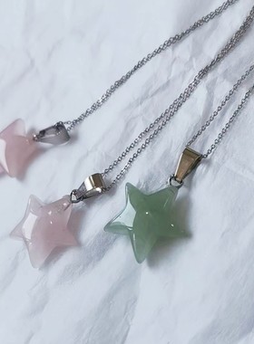 新造型五角星水晶项链可爱