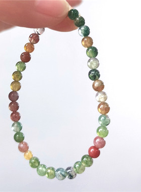 复古森系绿色印度玛瑙手链