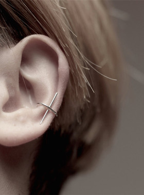 十字架纯银无耳洞手链戒指特惠