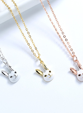 甜美女小兔子项链银饰