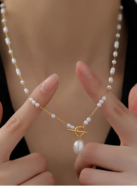 ot项链轻奢气质珍珠吊坠