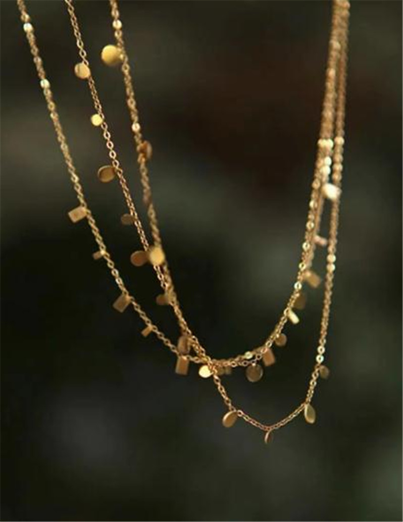 满天星布灵闪 碎片锁骨项链毛衣链百搭洋气多层电镀强保色