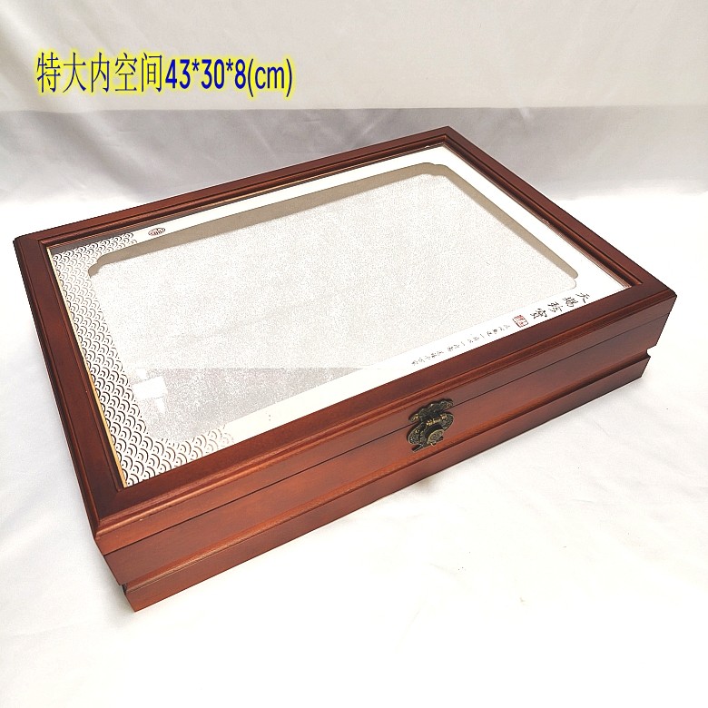 加大空间特大鱼胶鱼翅灵芝大体积干货实木复古木色包装超大礼品盒
