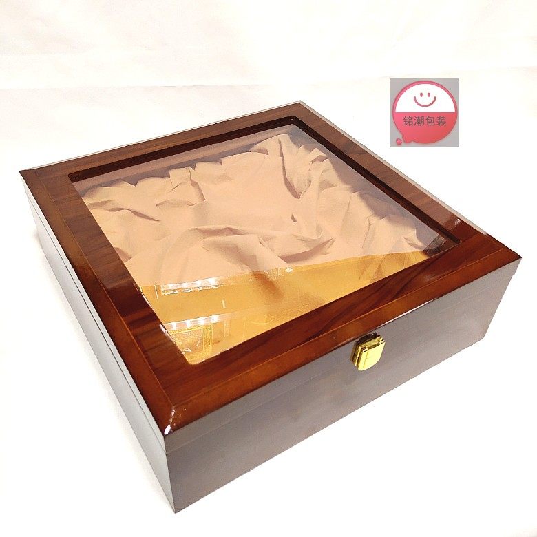 高端开窗有机玻璃窗面燕窝盒冬虫夏草包装盒赤嘴鱼胶圆灵芝大木盒