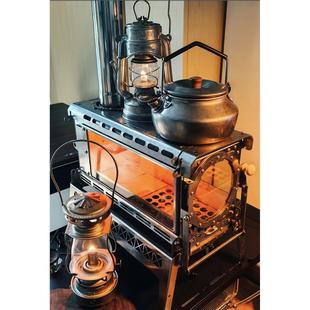 拾铁代工上尉火车头柴火炉户外露营柴火炉烧烤炉无拾铁logo拾铁炉