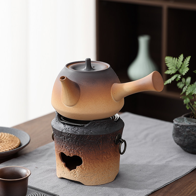 家用户外露营碳炉酒精灯陶瓷煮茶器煮酒炉烧水陶壶茶壶温茶炉底座