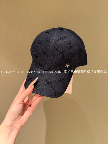 GingerM定制原创贵气重工钉珠亮片克L心棒球帽时髦百搭高品好版型